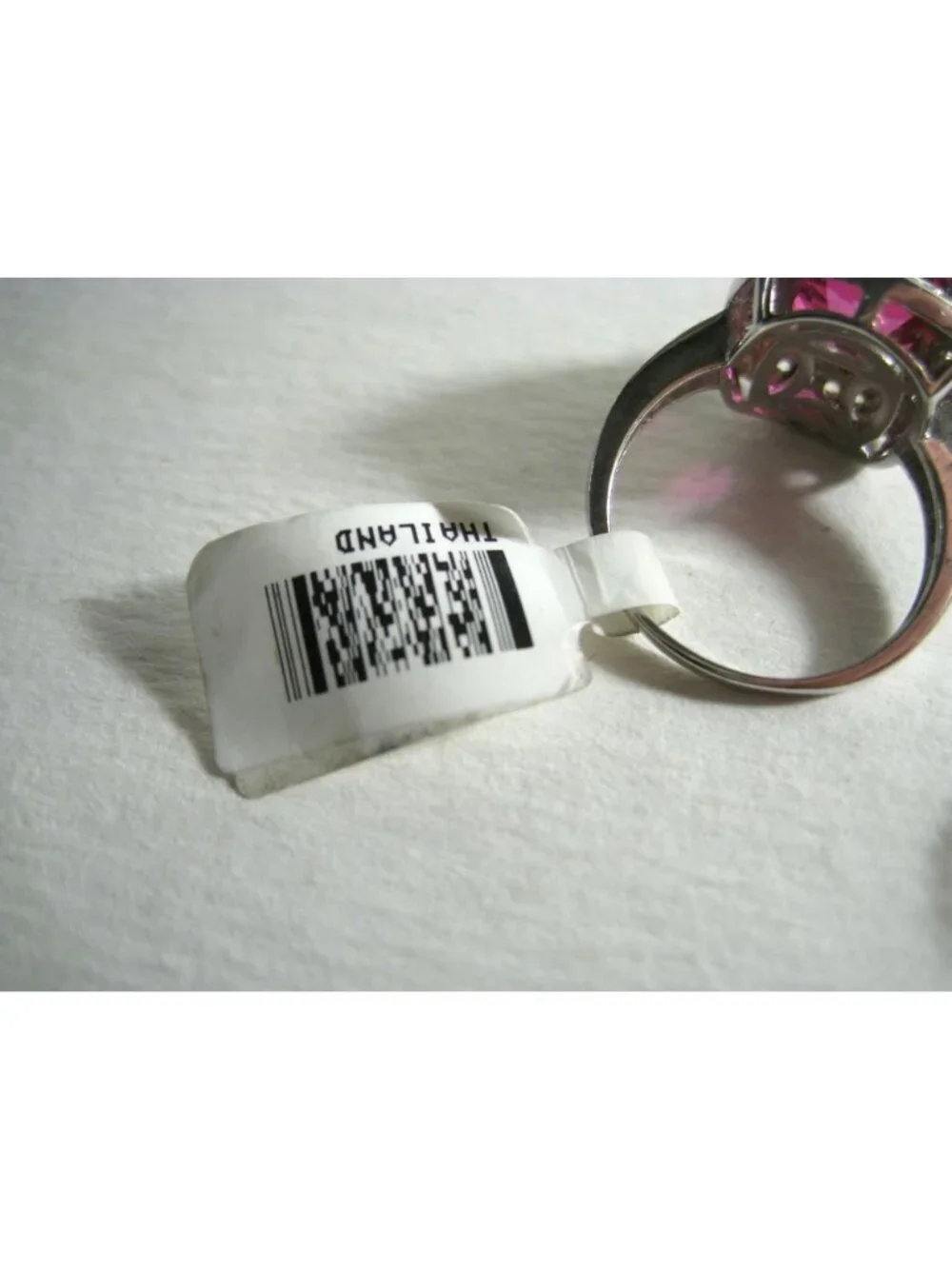 Lab Created Ruby Faceted Stone Ring CZ 925 Sterling Silver Thailand 5 gr Size 8